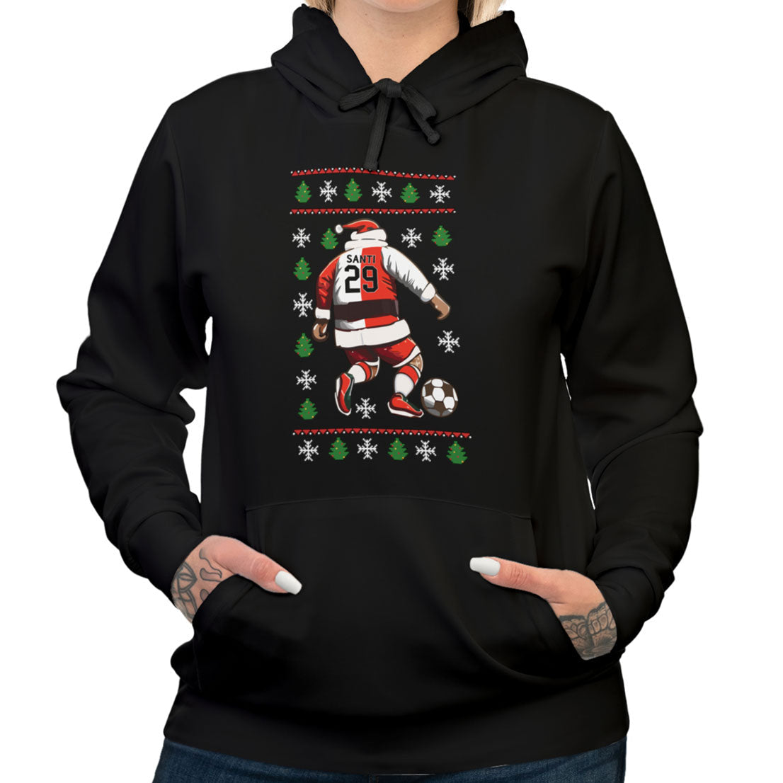 Hoodie relax - Santi 29 Kersttrui - logo voor groot