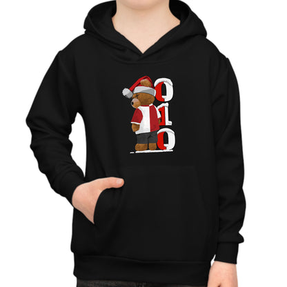 Hoodie regular zwart - kids - Kerst 010 Beer