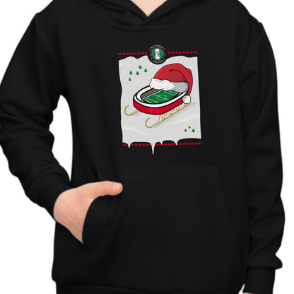 Hoodie zwart - kids - Kerst Kuip Slee