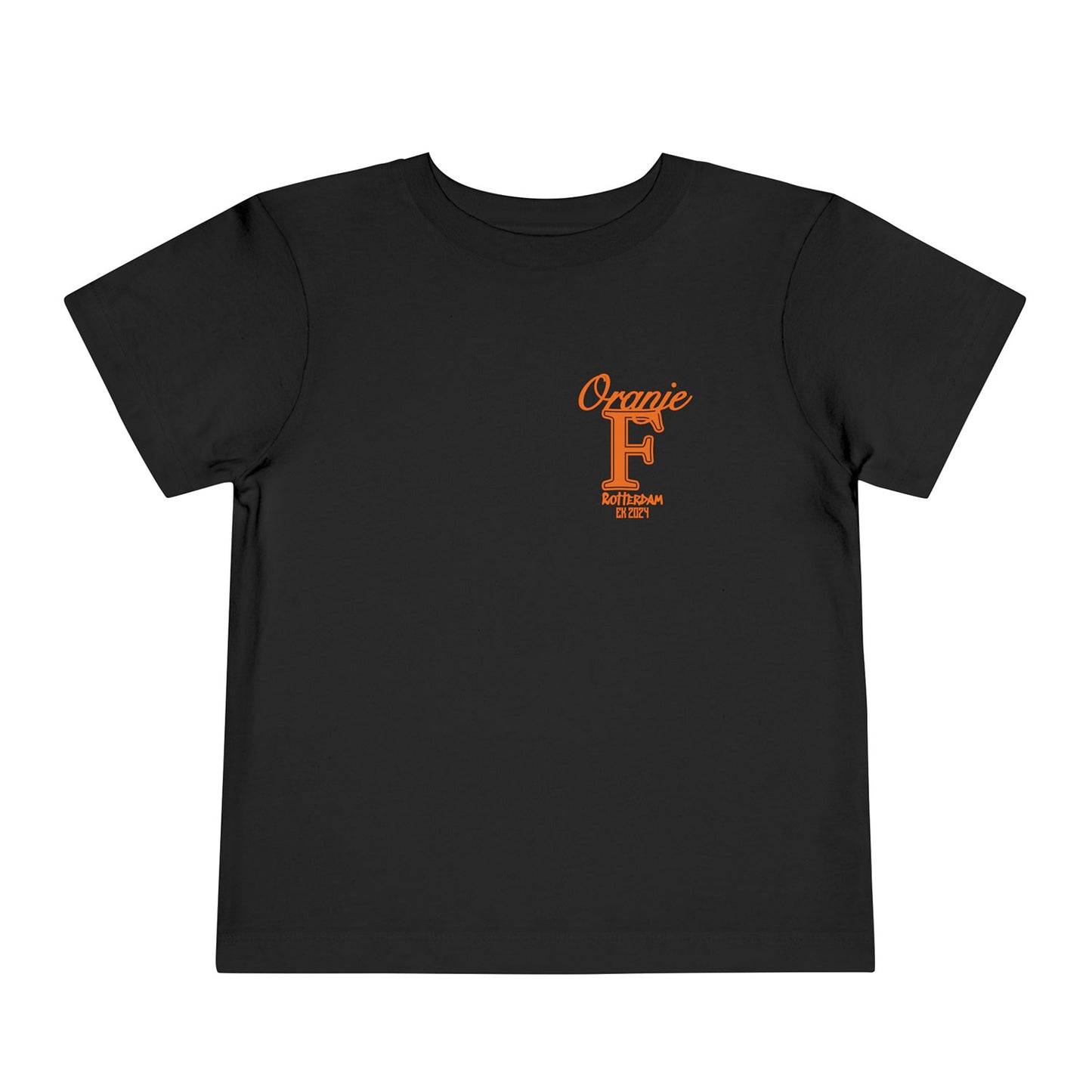 T-shirt regular zwart - kids - 010 ORANJE - Rotterdam EK 2024