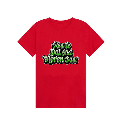 T-shirt regular zwart - kids - Ken je dat niet horen dan