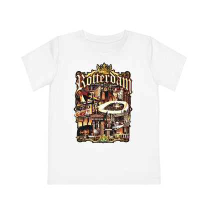 T-shirt regular zwart - kids - Rotterdam gouden stad