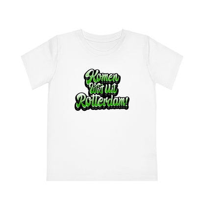 T-shirt regular zwart - kids - Komen wij uit Rotterdam!