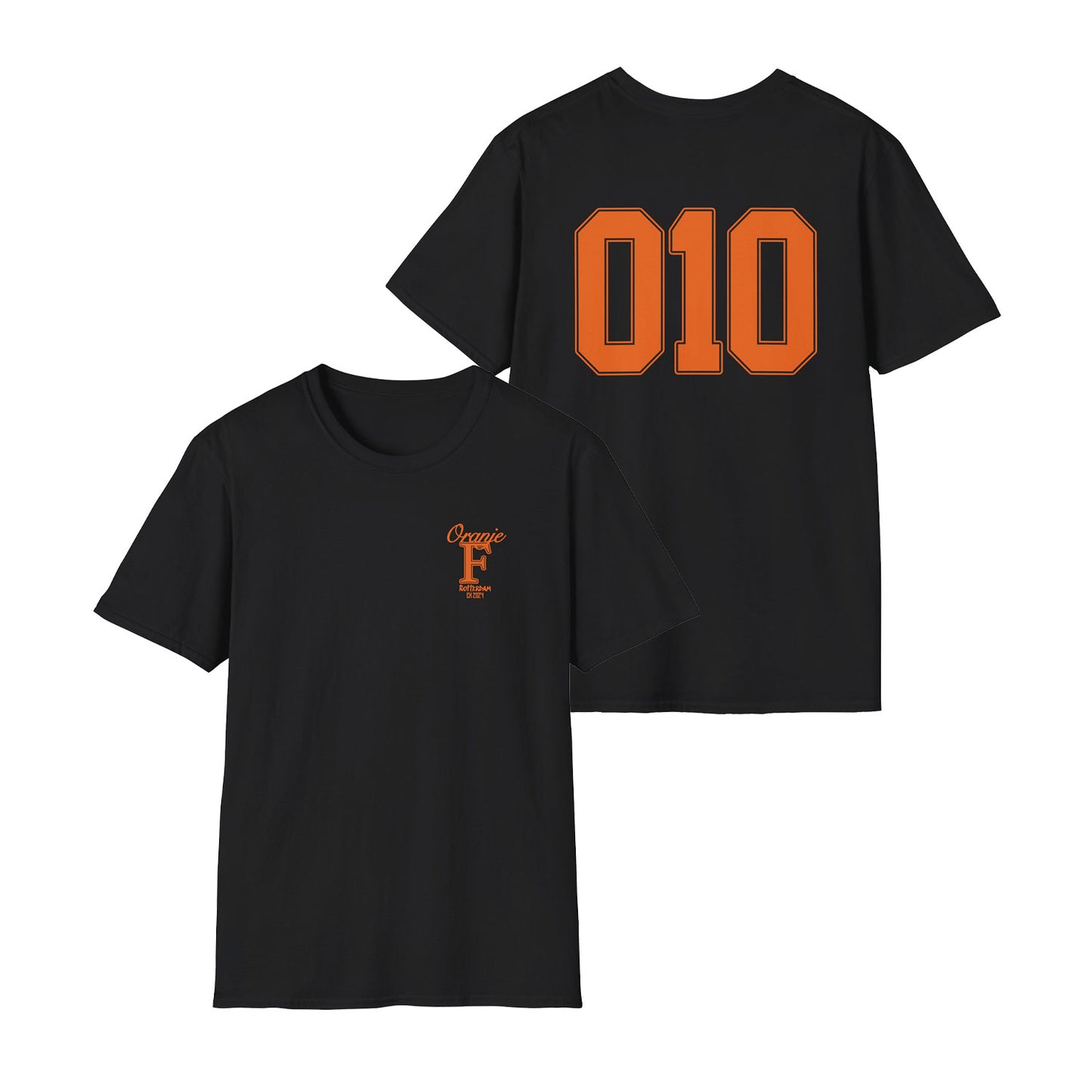 T-shirt regular zwart - 010 ORANJE - Rotterdam EK 2024