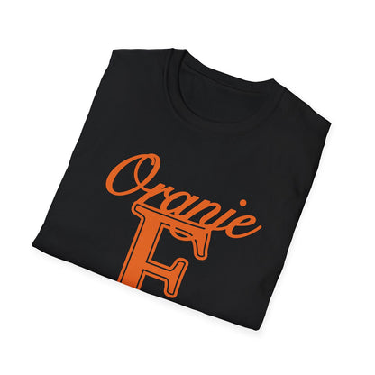 T-shirt regular zwart - EK 2024 - Rotterdam Oranje - logo voor groot