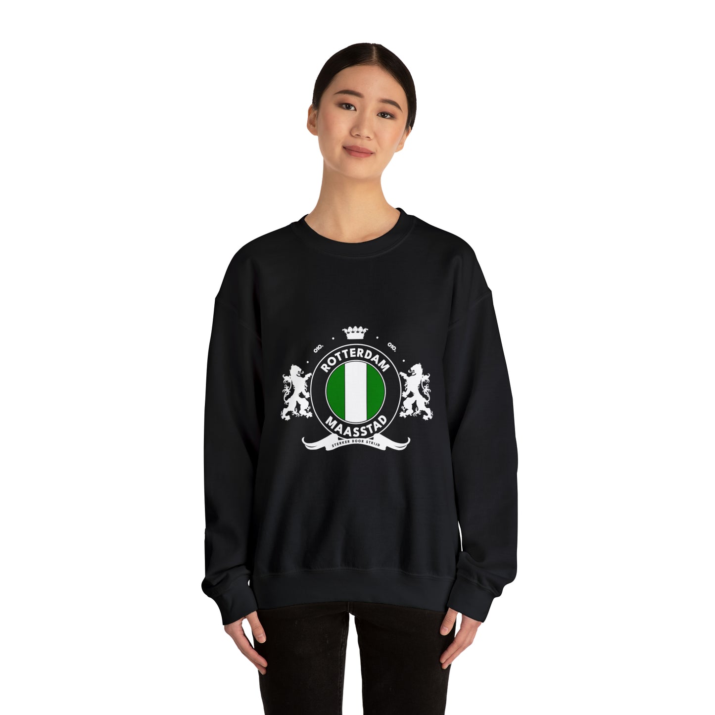 Sweater loose regular - Het wapen van Rotterdam - logo voor groot