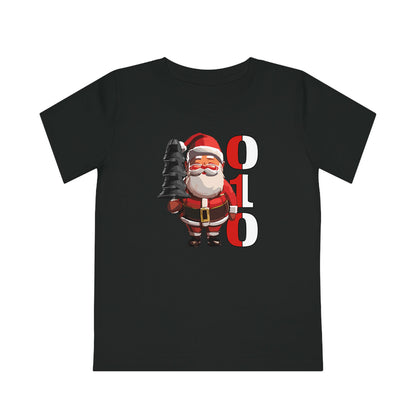 T-shirt regular zwart - kids - kabouter 010 - kerstman