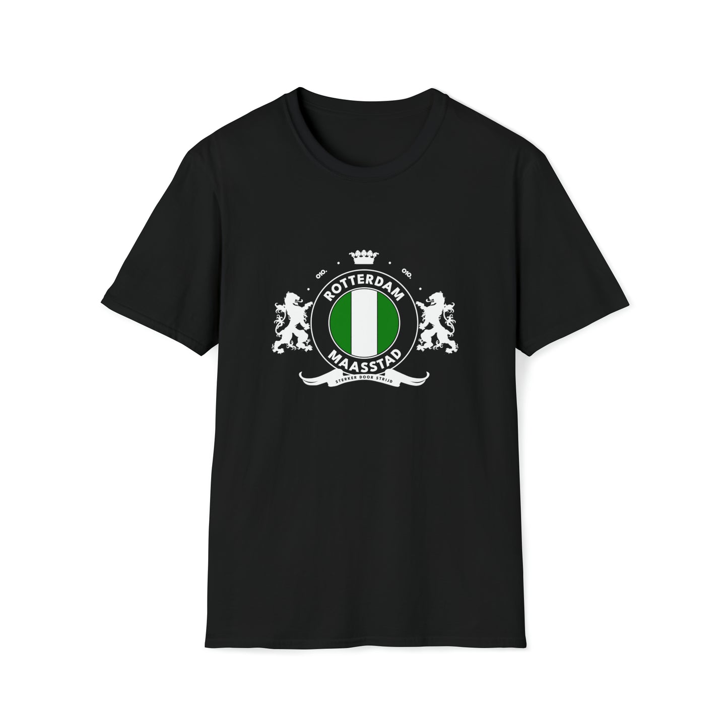 Zwart t-shirt met Wapen van Rotterdam