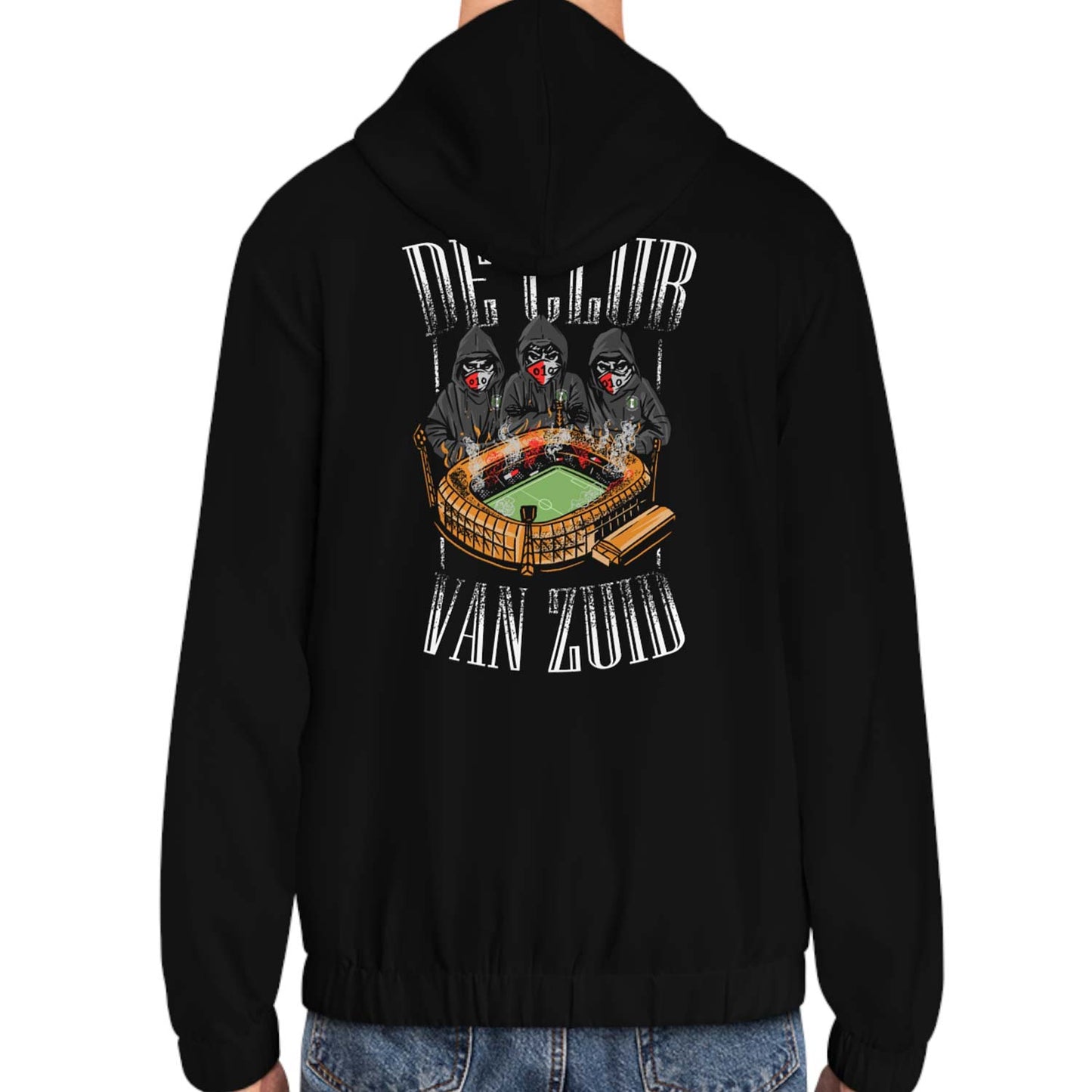 Hoodie met rits relax zwart - De club van Zuid - Kuip